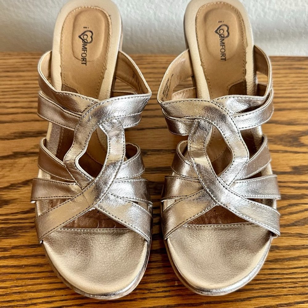 Shimmery Tannish-Gold Heels